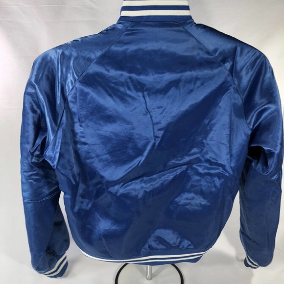 VTG GAUDET MIDDLE SCHOOL MIDDLETON VARSITY JACKET YOUTH MEDIUM SNAP BUTTON BLUE - Picture 8 of 16